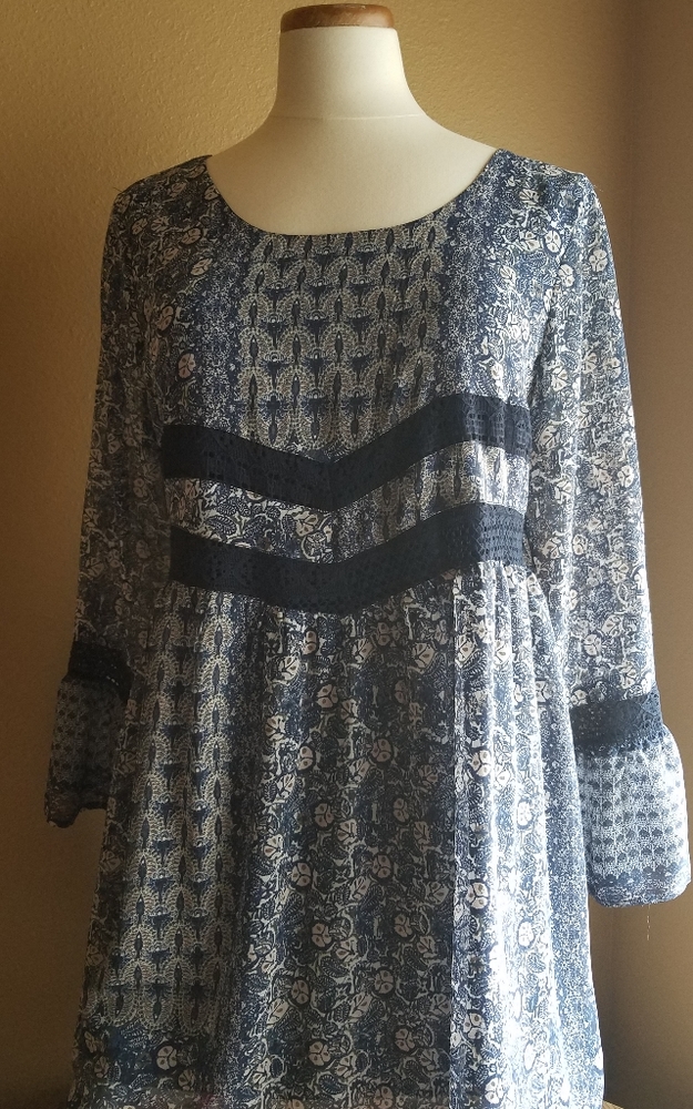 Maurices Sweet Floaty Boho Long Lined Top